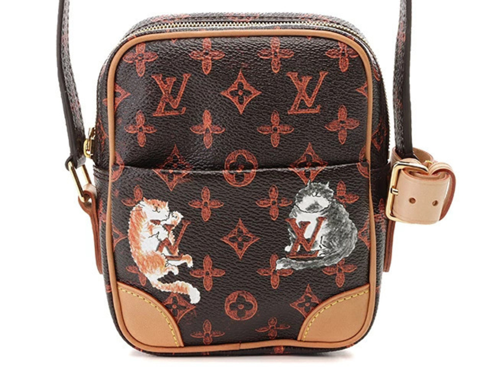 LOUIS VUITTON Panam Shoulder Bag Catgram Transformed Monogram